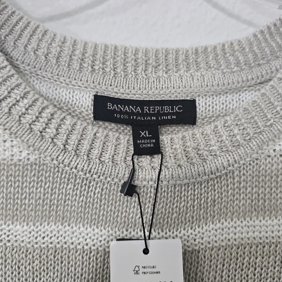 Banana Republic Italian Linen Knit Sweater Women's XL - Picture 2 of 3